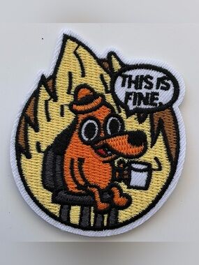 IRON OR SEW ON EMBROIDERED DOG THIS IS FINE PATCH
